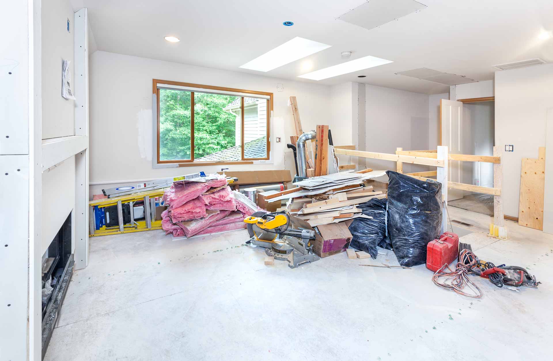 Home interior, mid-construction