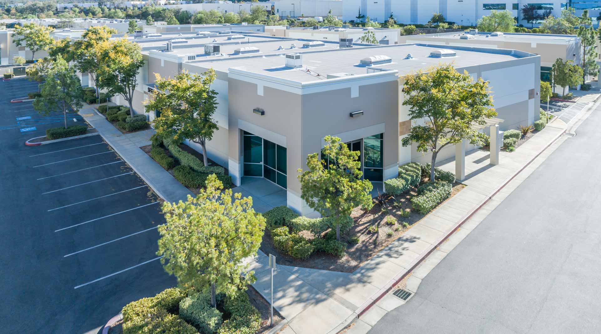 Exterior shot of corporate building